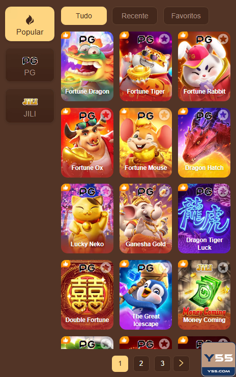Descubra uma Ampla Variedade de Jogos e Prêmios no y55.com
